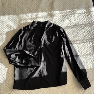 Shein unity solid bishop sleeve blouse